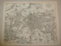 Topographische Karte von Paris und Gegend